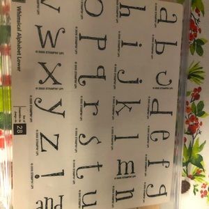 Stampin’ up set of whimsical lower case alphabet
